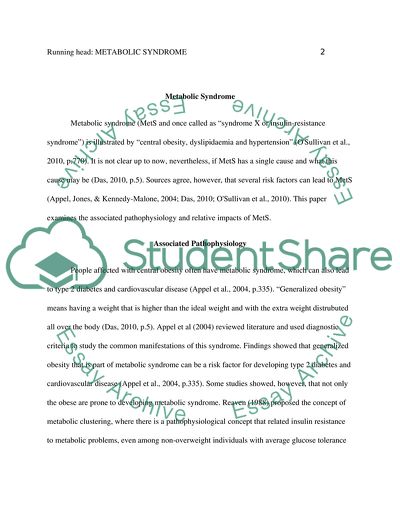 Metabolic Syndrome and Its Implications