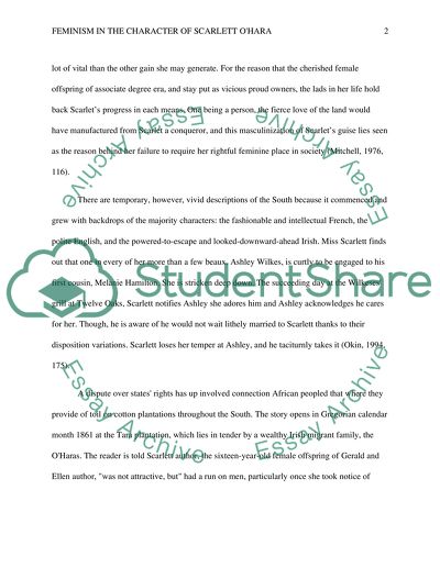 Feminism in the character of Scarlett OHara