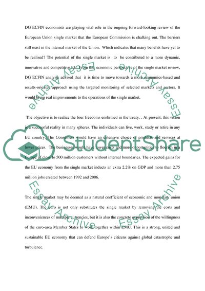 Economic Integration within the EU