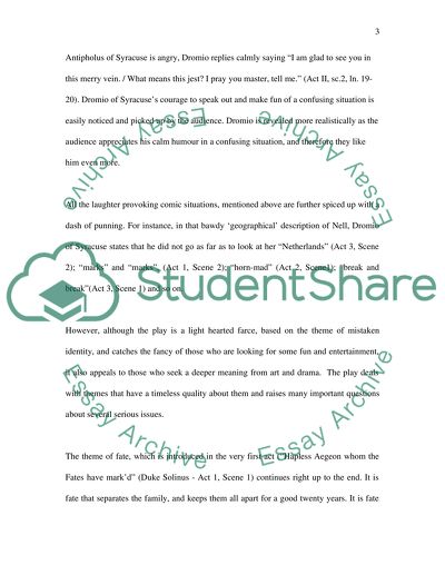 Shakespeares Comedy of Errors