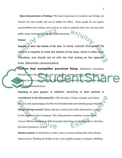 Non-Verbal Communication