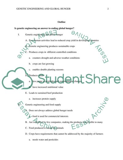 Is Genetic Engineering an Answer to Ending Global Hunger
