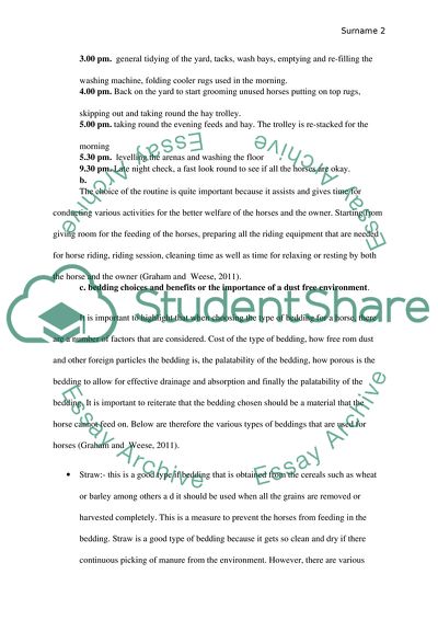 Consumer Services and Food for Ponies