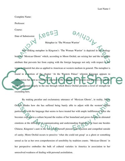 Metaphor in The Woman Warrior