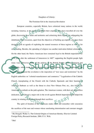 Daughters of Liberty: The Feminine Grit in the American Revolution