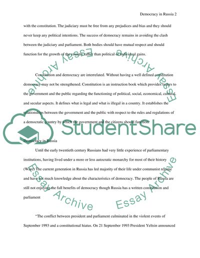 Can we consider Russian democracy imperfect