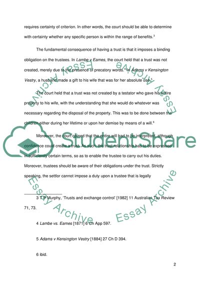 Trust and Equity - Knight v Knight