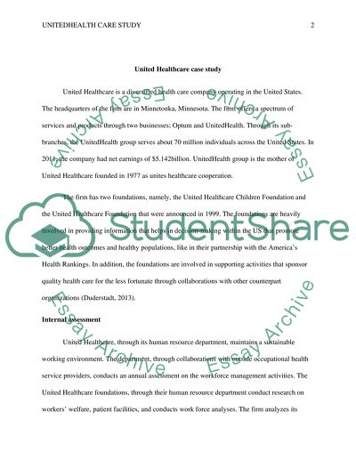 Unitedhealth group essay image