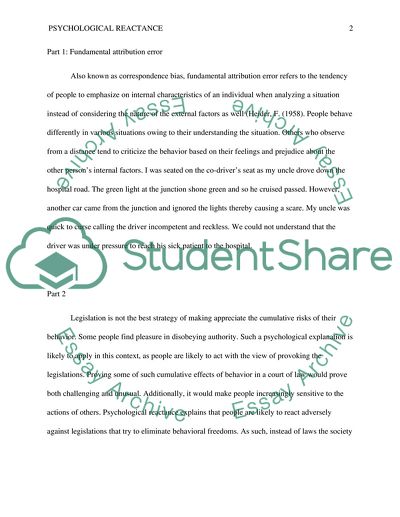 Psychological reactance