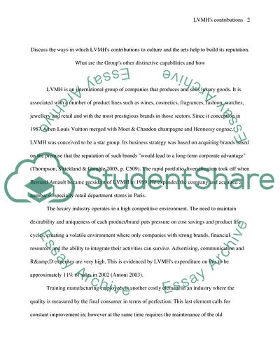 LVMHS Contributions to Culture