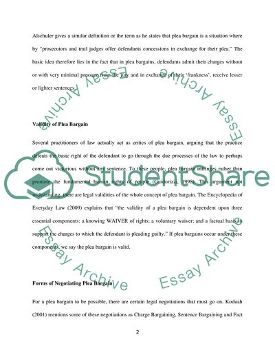 Coerced Plea Bargian