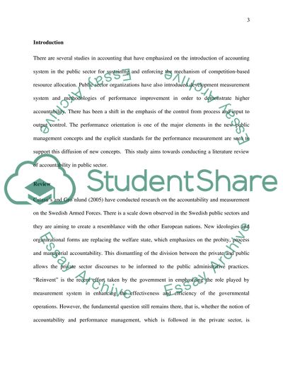 Accounting and the Public Sector - Who Measures What and Why