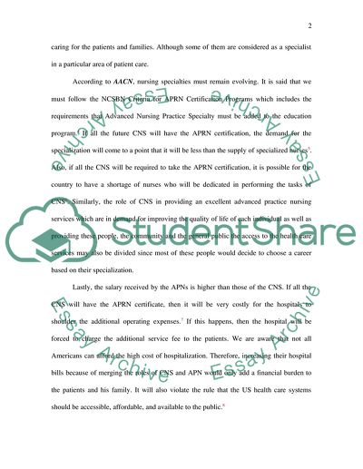 Clinical Nurse Specialist vs Advance Practice Nurse