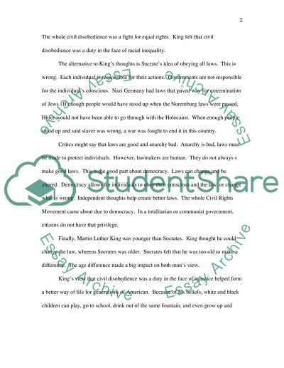 Socrates vs king essay example picture