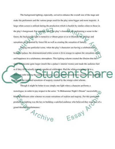 Lighting design makes the stage real and bigger