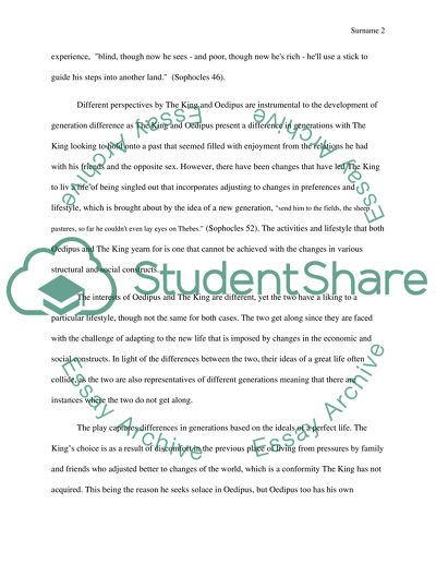 The King Oedipus in Sophocles