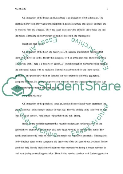 OBJECTIVE data collection of a patient who has Peripheral Vascular Disease