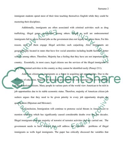 Social Problem in America Immigration