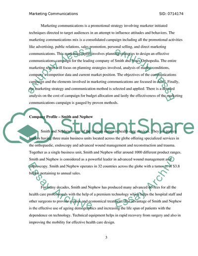 Planning a Communication Campaign in Smith and Nephew