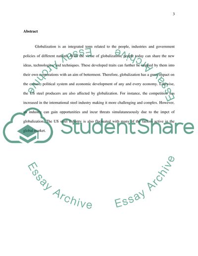 Effects of Globalization on the US Steel Producers