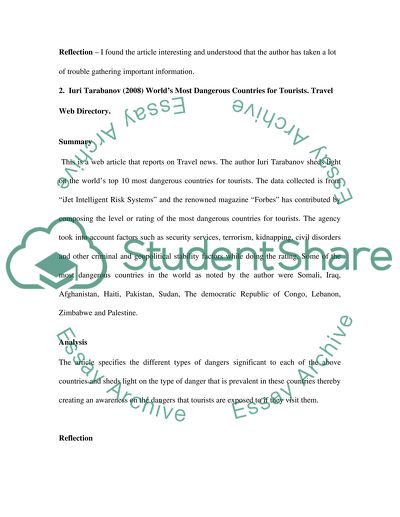 Dangerous Countries for Tourists