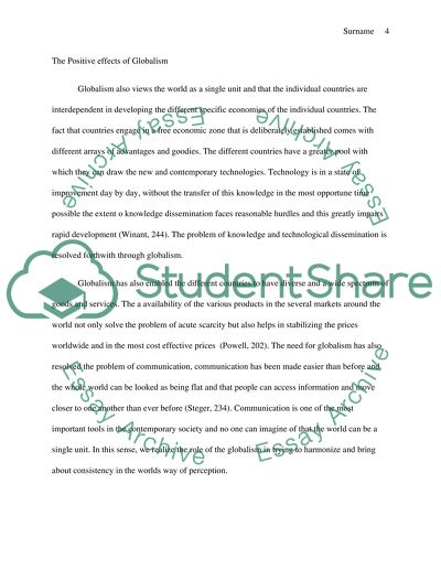 Globalism - Good and Bad Characteristics