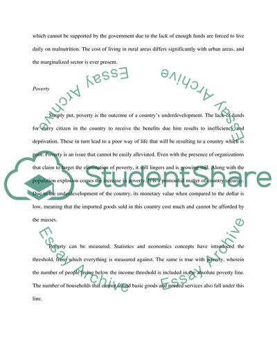 Poverty and Underdevelopment in Modern Times