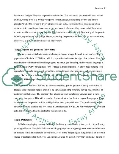 An Export Plan for the Trading Company