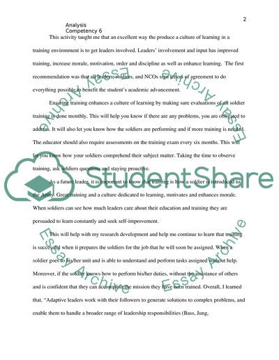 Learning Cultures in the Army