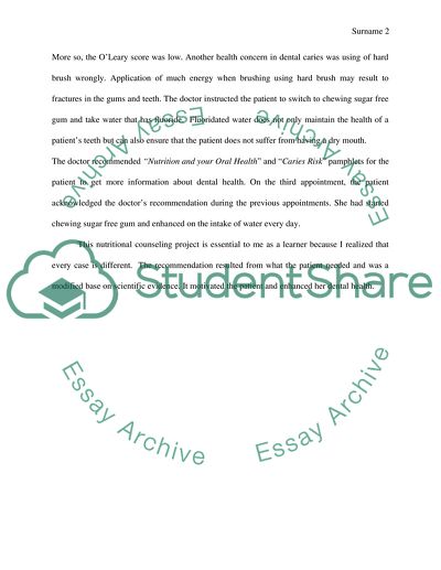 The Instruction for Nutritional Counseling