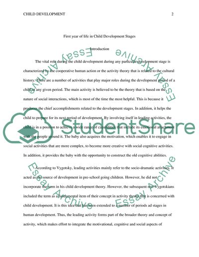 child development stages essay