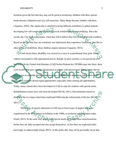 Special Needs Disability