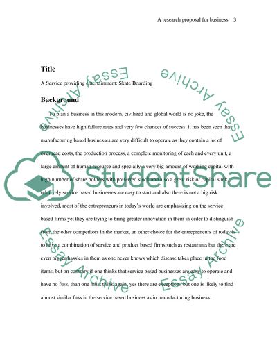 A Service Providing Entertainment: Skate Boarding