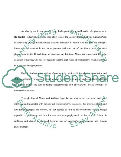 Matthew Brady and His Impact as an American Photographer