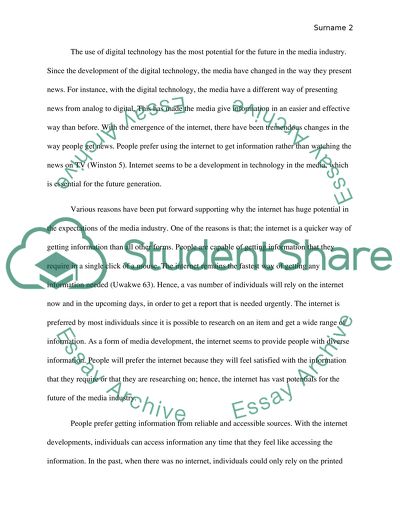 Technologies in media have the most potential for the future