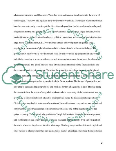 How Has the Globalization of Production Affected the Manufacture Nature