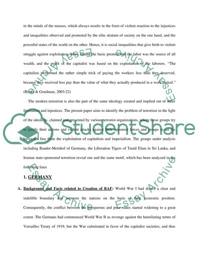 A Modern Day Terrorism