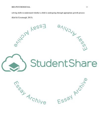 Bio-Psychosocial Frameworks and Development of Children