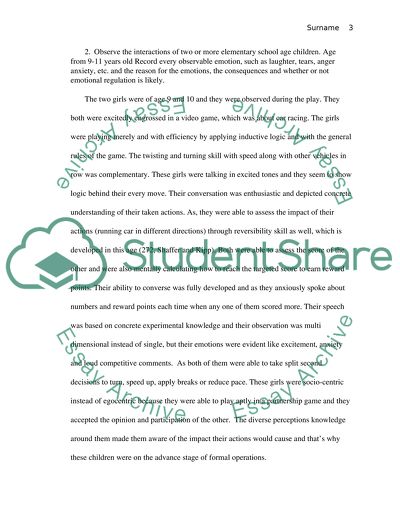 Jean Piagets Theory of Cognitive Development Children