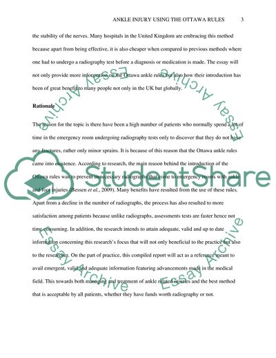 Ankle Injury Using the Ottawa Rules