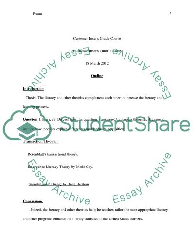 Theories of literacy