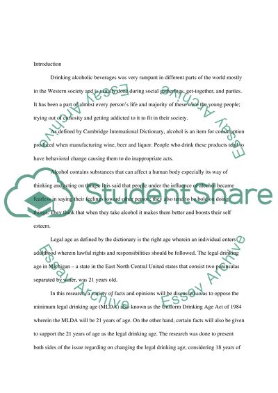 Changing the Legal Drinking Age in Michigan