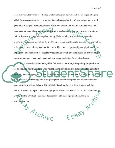 The moment have changed my life