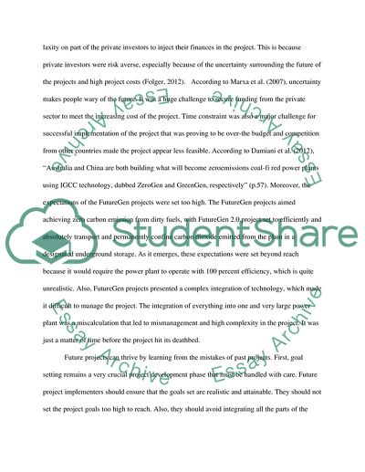 The CCPI, ICCS, FutureGen Project and FutureGen 2.0 Project