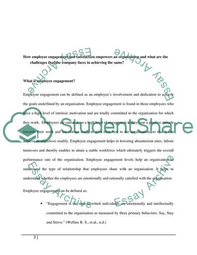 Employee Engagement and Their Satisfaction