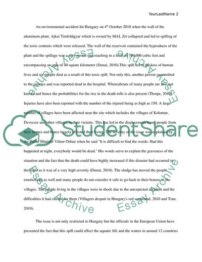 Toxic Sludge Flood in Hungary