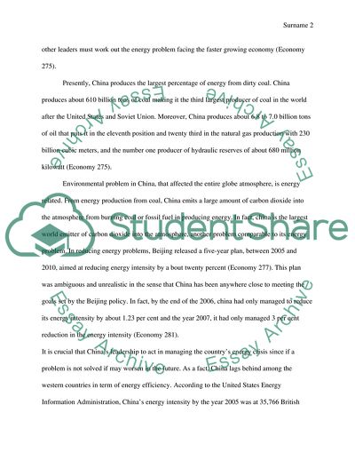 Managing the Countrys Energy Crisis in China