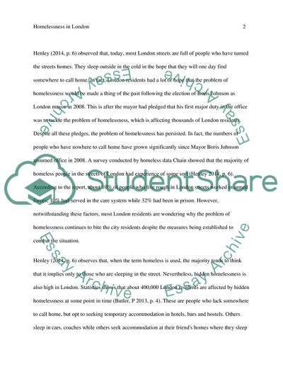 Homelessness in London