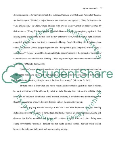 Contribution of Reason and Emotion to Justifying Moral Decisions