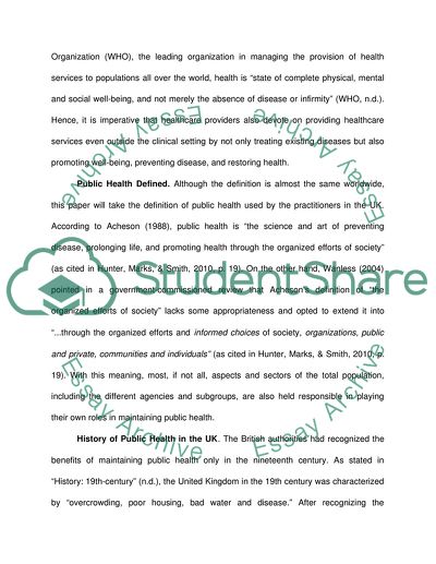 Public Health in Nursing Practice